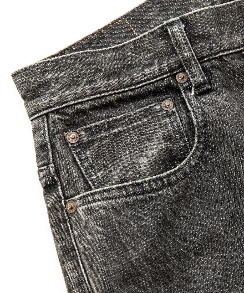 CALEE / VINTAGE REPRODUCT WIDE SILHOUETTE DENIM USED BLACK / ヴィンテージリプロダクトデニムパンツ