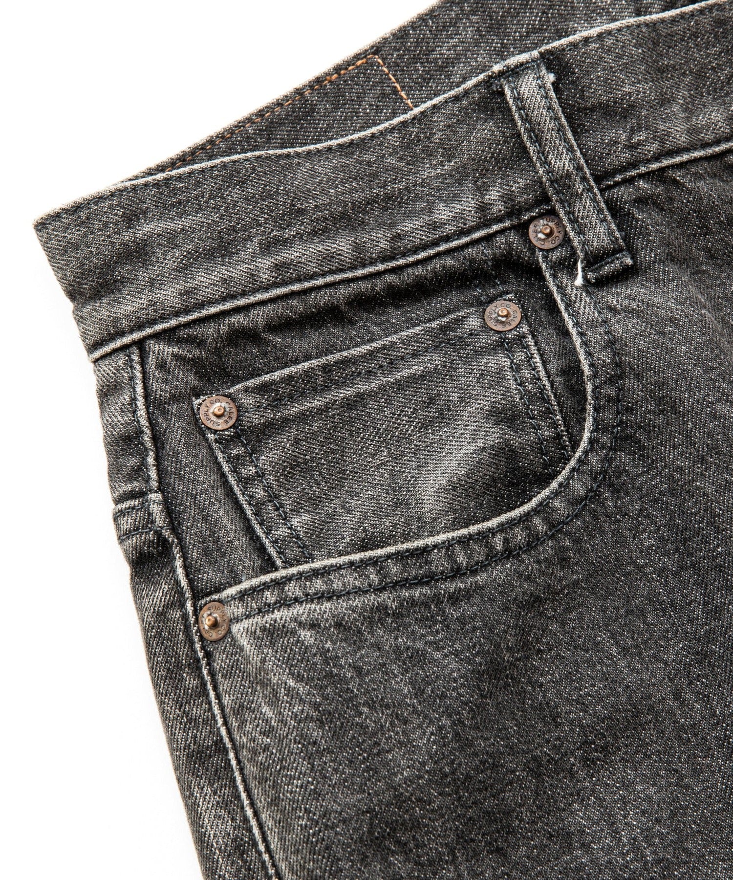 CALEE / VINTAGE REPRODUCT WIDE SILHOUETTE DENIM USED BLACK / ヴィンテージリプロダクトデニムパンツ