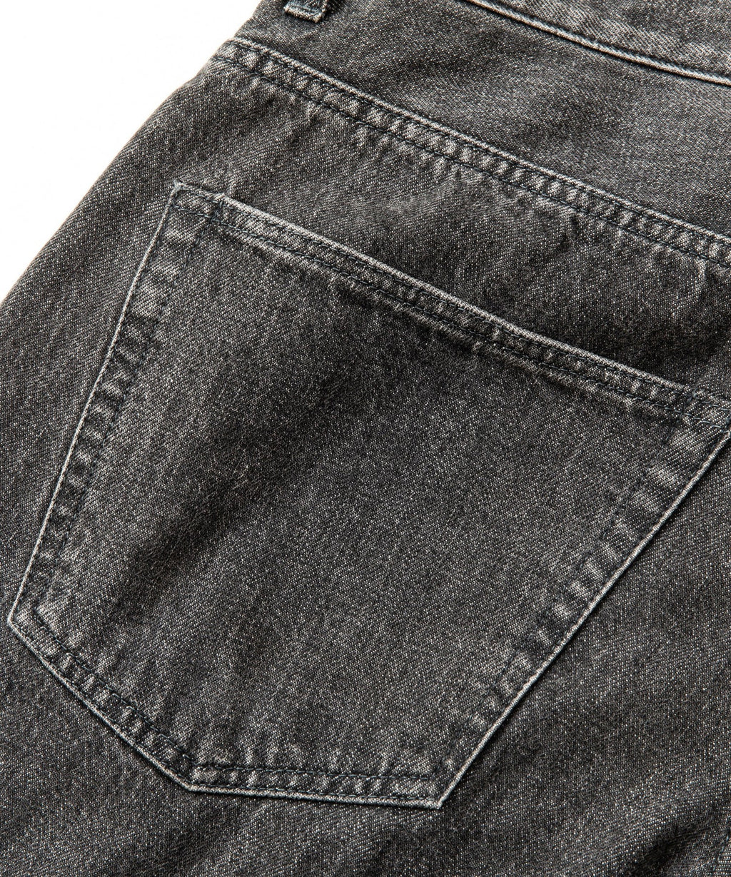 CALEE / VINTAGE REPRODUCT WIDE SILHOUETTE DENIM USED BLACK / ヴィンテージリプロダクトデニムパンツ