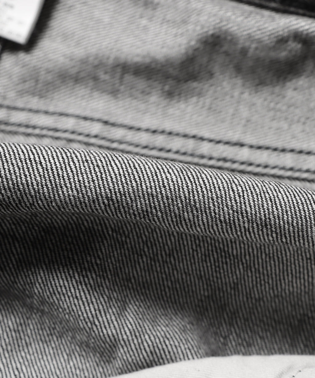 CALEE / VINTAGE REPRODUCT WIDE SILHOUETTE DENIM USED BLACK / ヴィンテージリプロダクトデニムパンツ