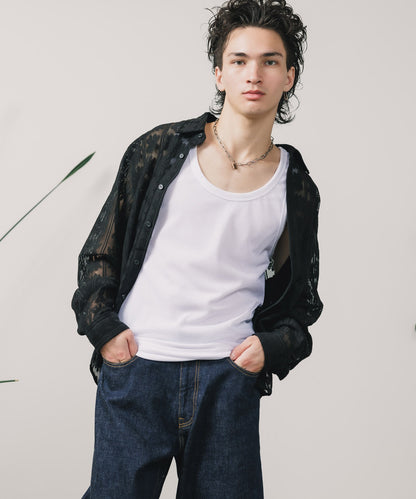 FREE MAX×Hyoma / Flower Lace Shirt
