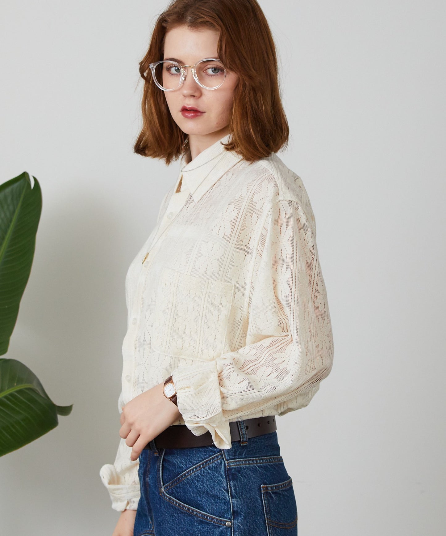 FREE MAX×Hyoma / Flower Lace Shirt