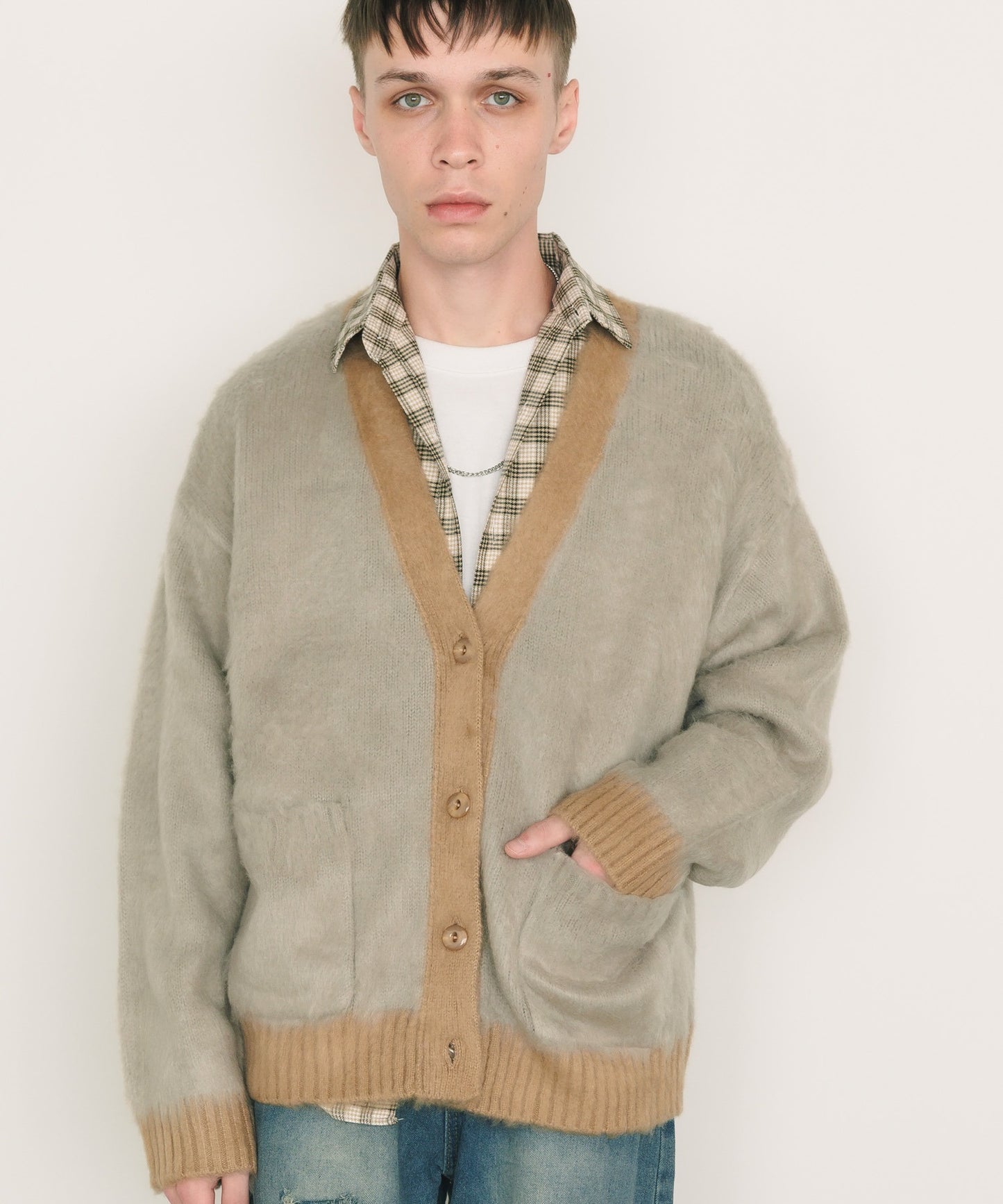 FREE MAX×陽世 Mohair Like Knit Cardigan