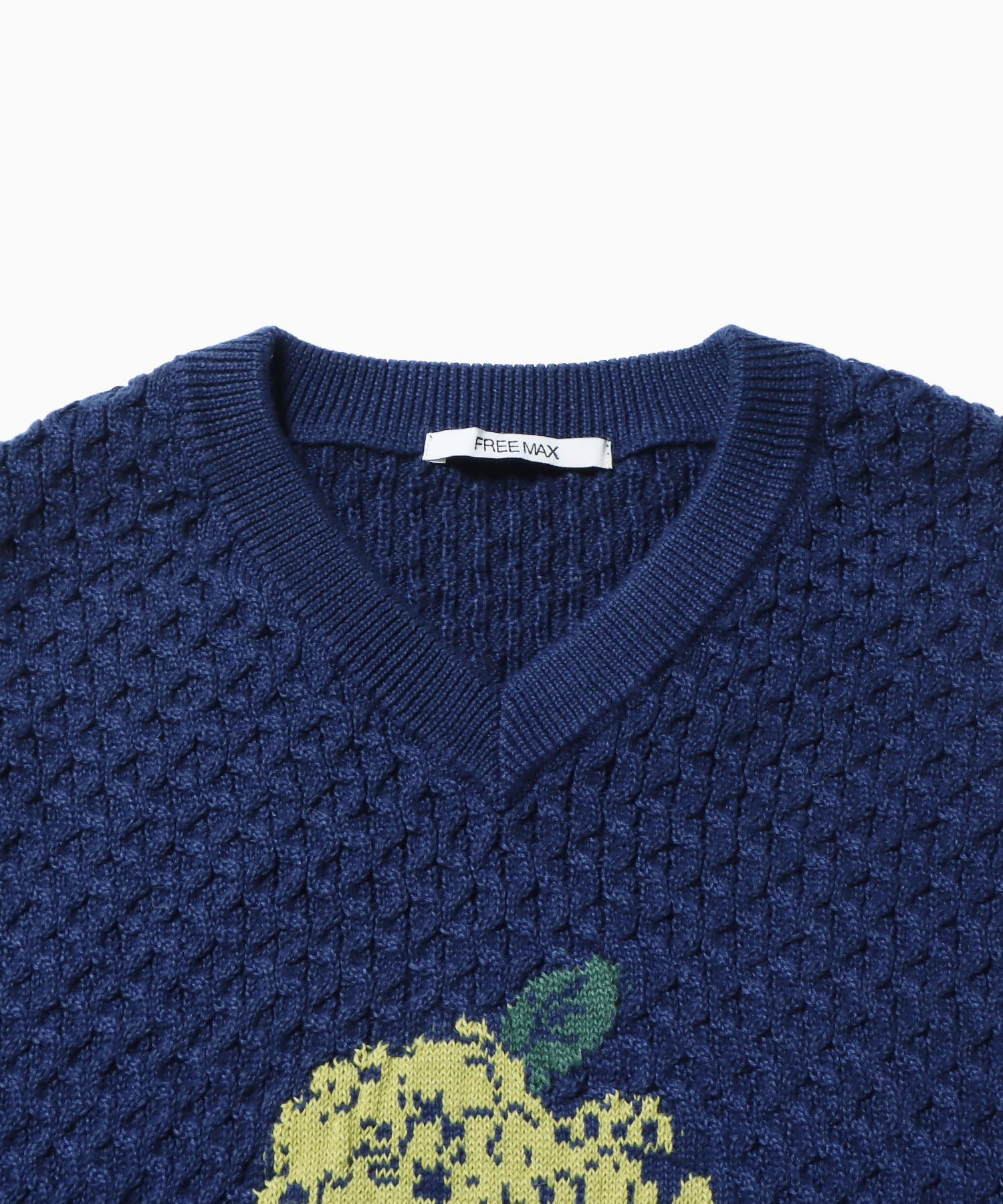 FREE MAX×陽世 Flower Design Knit Vest