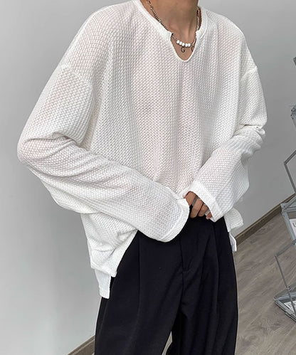 Theater code / skipper waffle cut sew スキッパー ワッフル カットソー
