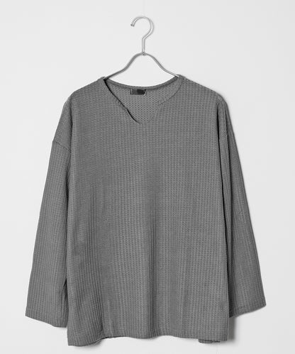 Theater code / skipper waffle cut sew スキッパー ワッフル カットソー