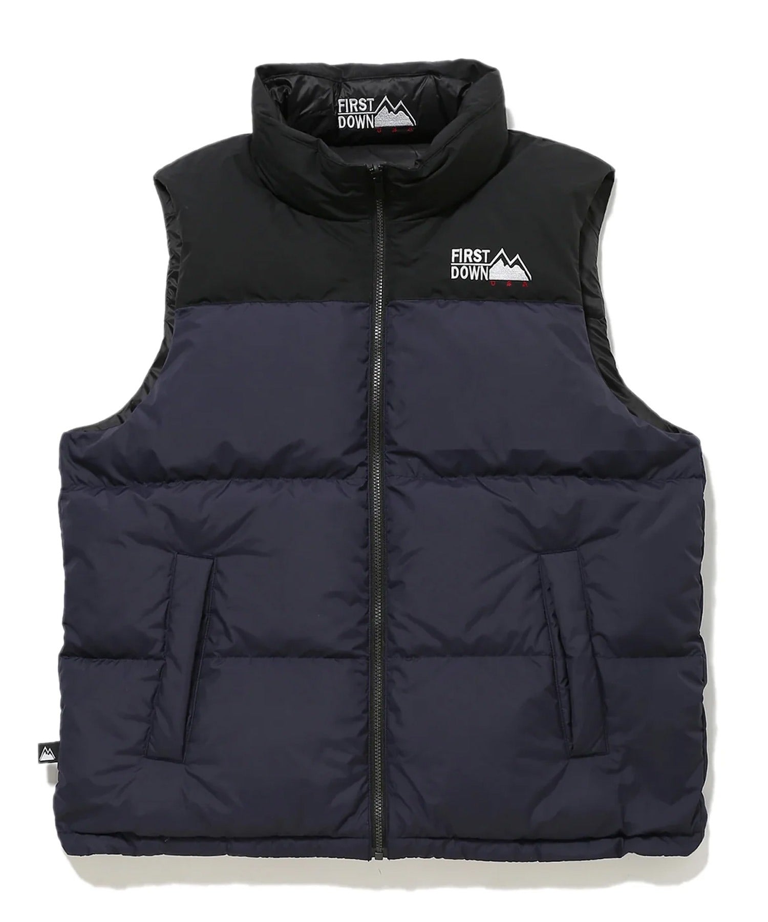 First Down/ファーストダウン BUBBLE DOWN VEST MICROFT