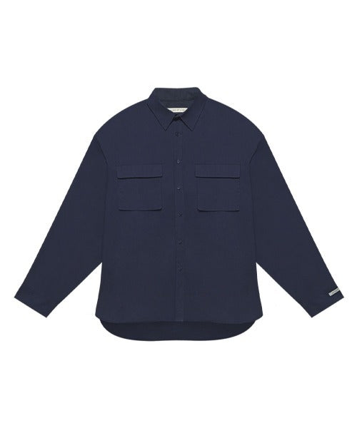 INSTANTFUNK / Ms Oversized flap-pocket shirt