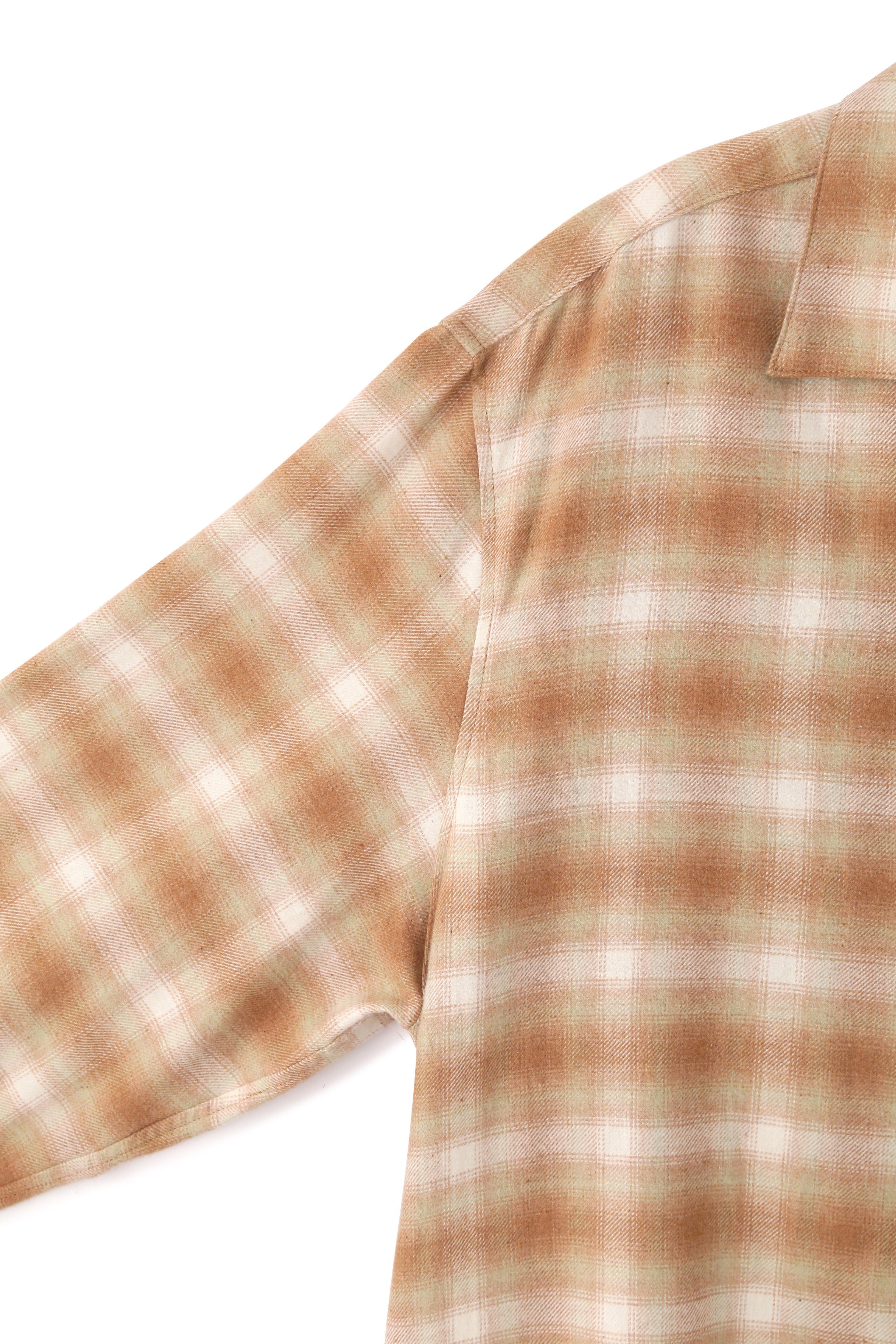 OMBRE CHECK COVERALL JACKET - Unstained organic cotton -