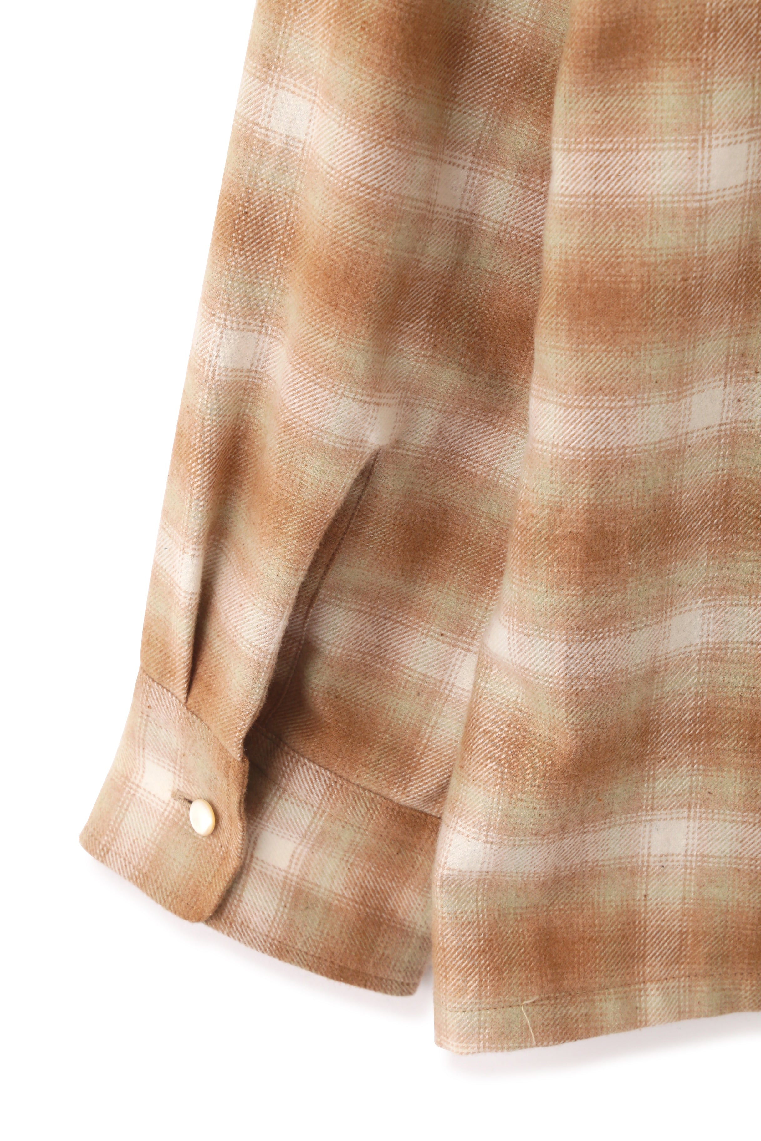 OMBRE CHECK COVERALL JACKET - Unstained organic cotton -