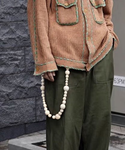 Theater code / wood beads wallet chain ウッドビーズ ウォレットチェーン