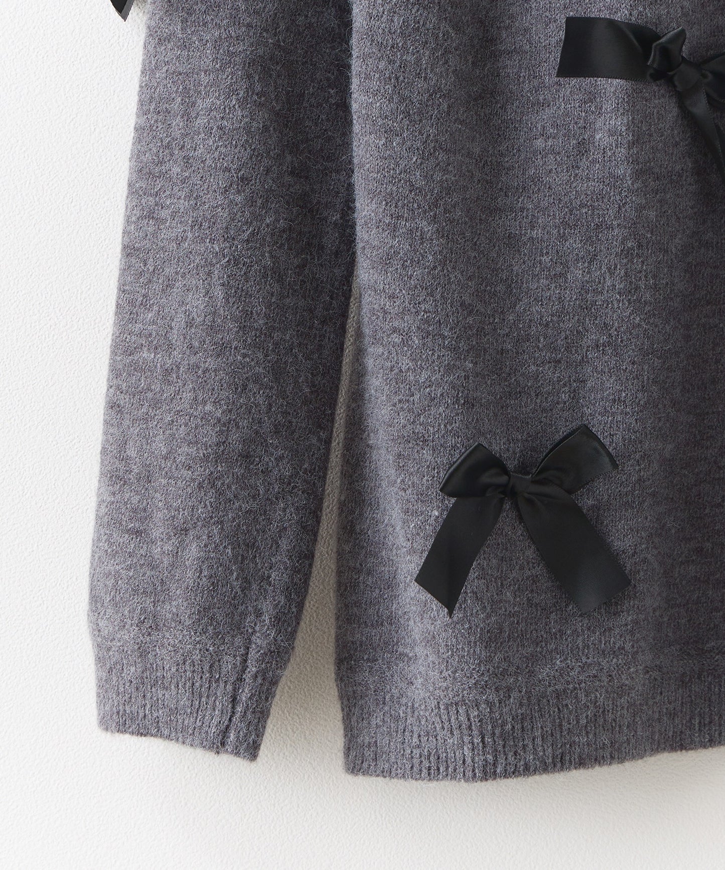 Chick / RIBBON CREW NECK KNIT リボンクルーネックニットトップス