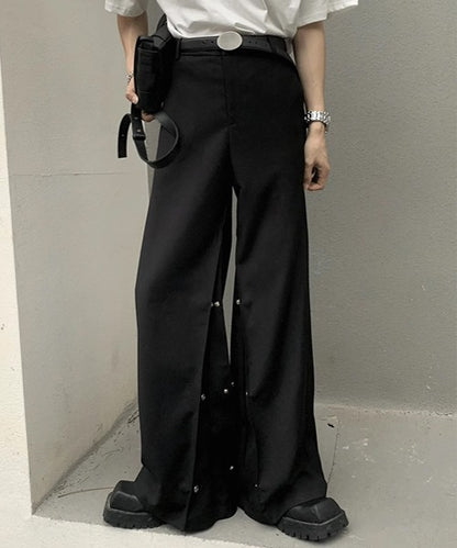 Theater code / inside button straight pants  インサイドボタン ストレート パンツ