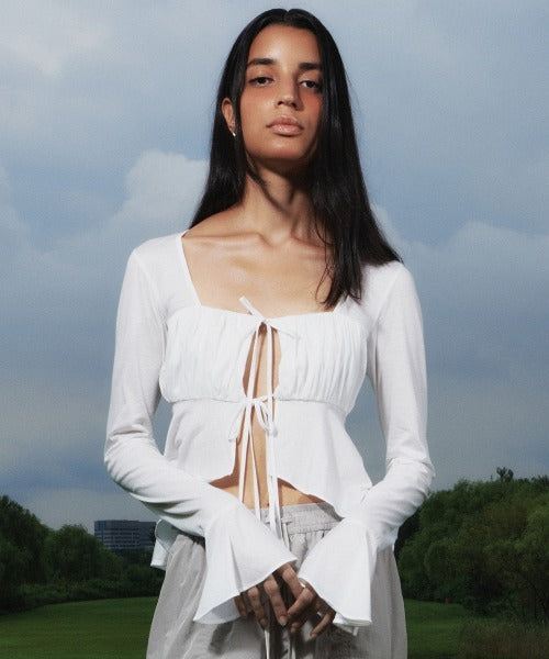 Kijun / Shirring Tie Blouse シャーリングブラウス