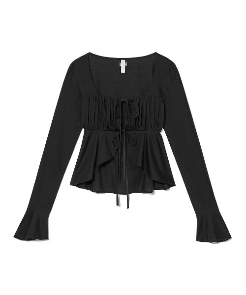 Kijun / Shirring Tie Blouse シャーリングブラウス