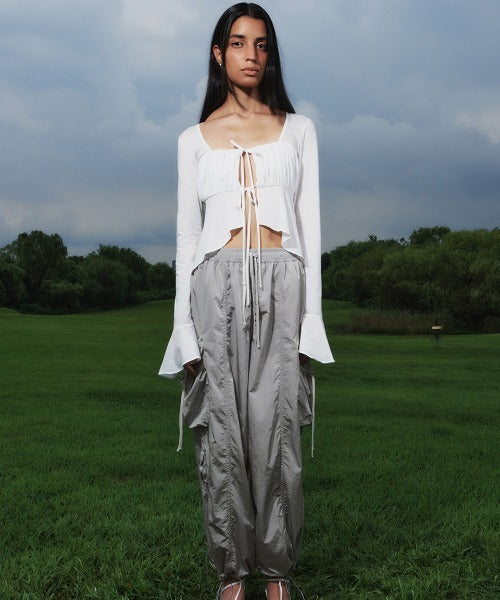 Kijun / Shirring Tie Blouse シャーリングブラウス