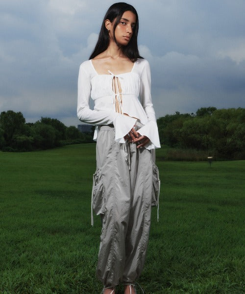 Kijun / Shirring Tie Blouse シャーリングブラウス