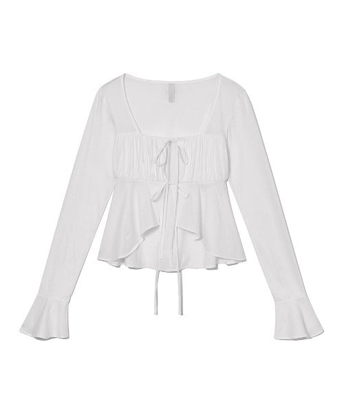 Kijun / Shirring Tie Blouse シャーリングブラウス