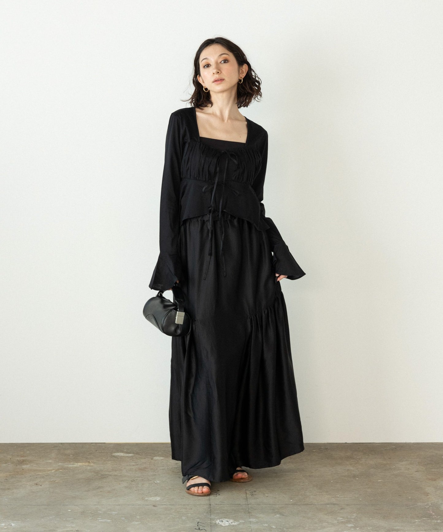 Kijun / Shirring Tie Blouse シャーリングブラウス