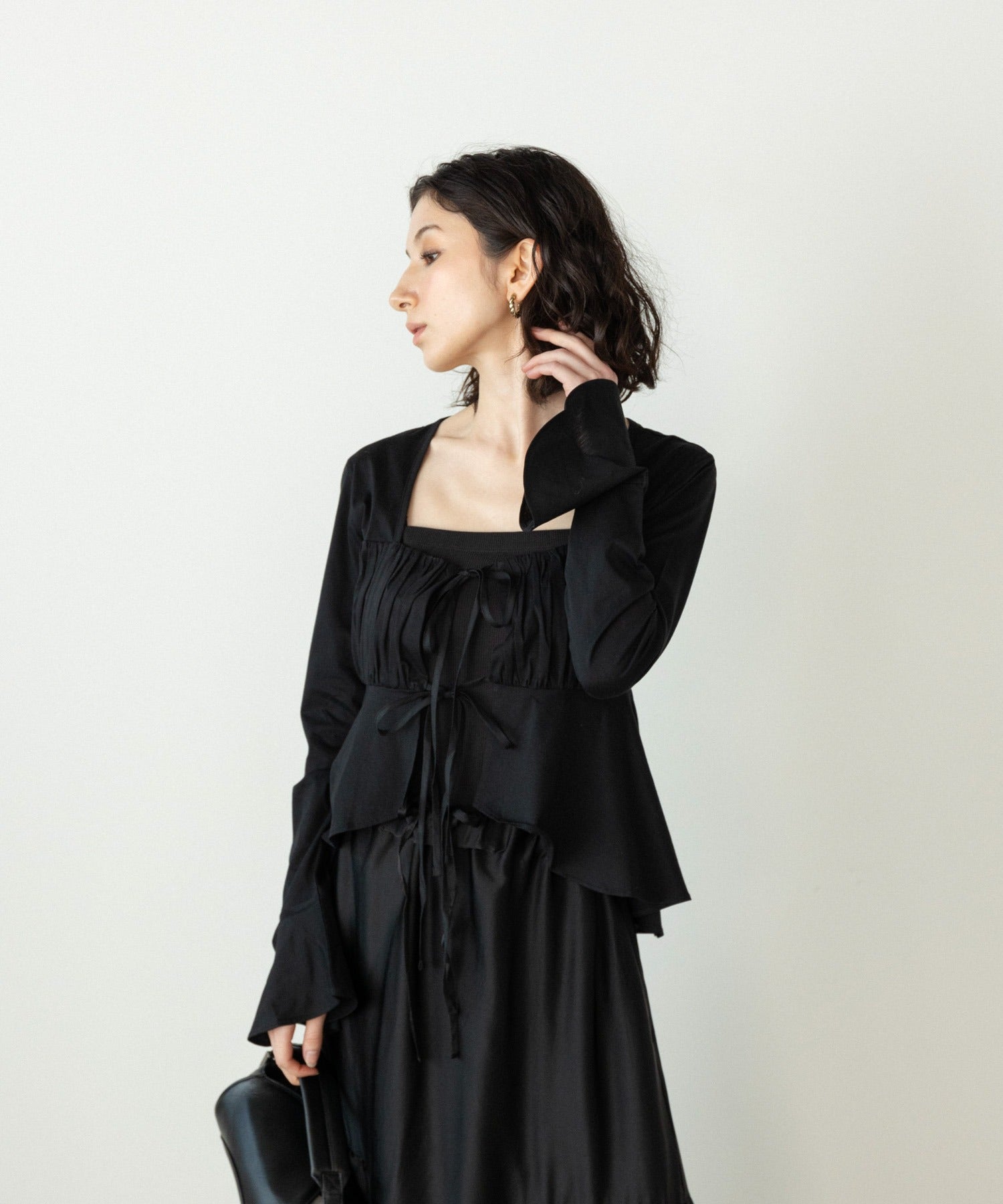 Kijun / Shirring Tie Blouse シャーリングブラウス