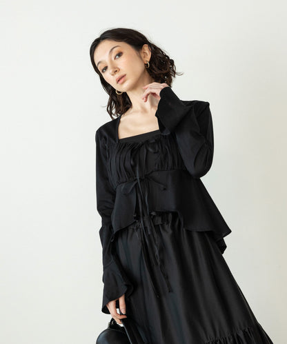 Kijun / Shirring Tie Blouse シャーリングブラウス