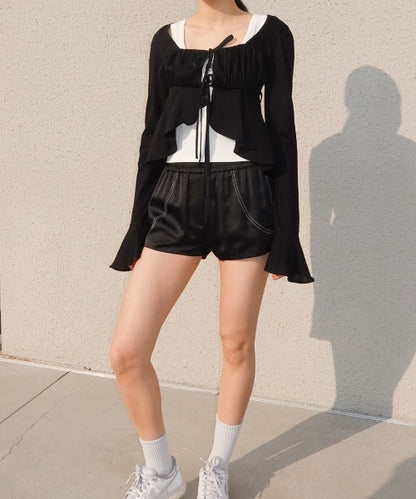 Kijun / Shirring Tie Blouse シャーリングブラウス