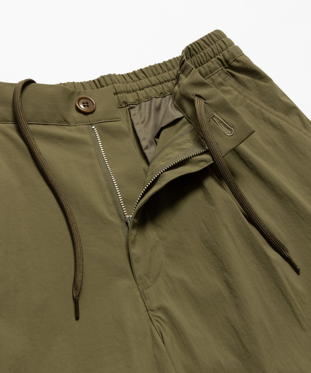MR.OLIVE | STRETCH WASHABLE NYLON / ONE TACK SHORTS ストレッチウォッシャブルナイロン ワンタックショーツ
