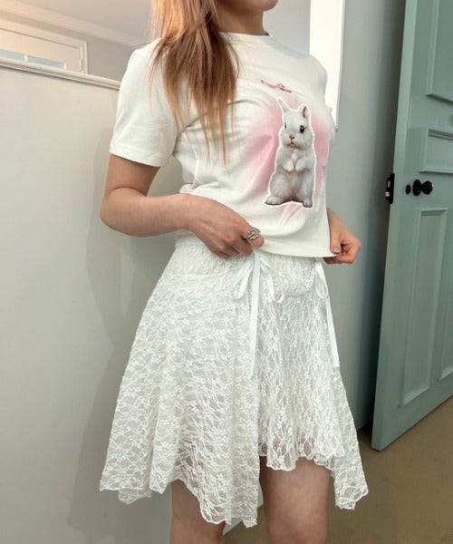 ipugo / Race Asymmetry mini Skirt