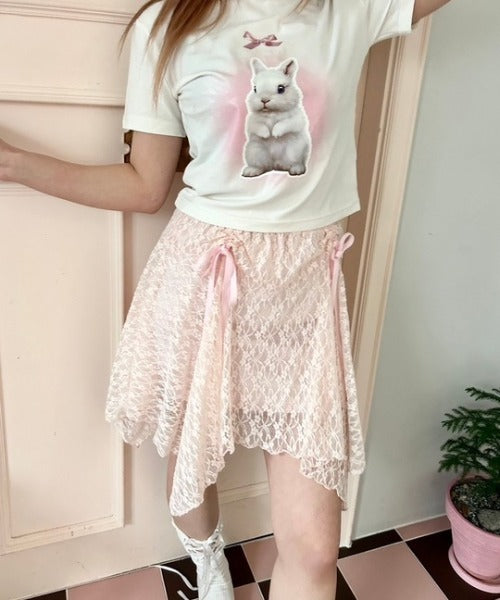 ipugo / Race Asymmetry mini Skirt