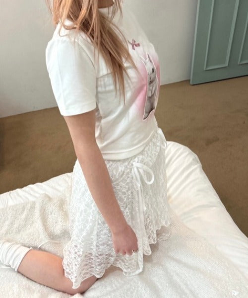 ipugo / Race Asymmetry mini Skirt