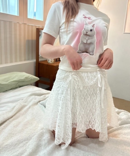 ipugo / Race Asymmetry mini Skirt