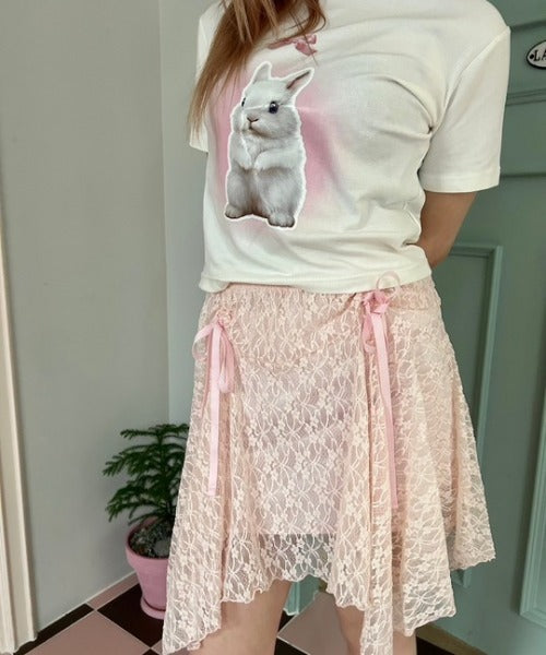 ipugo / Race Asymmetry mini Skirt