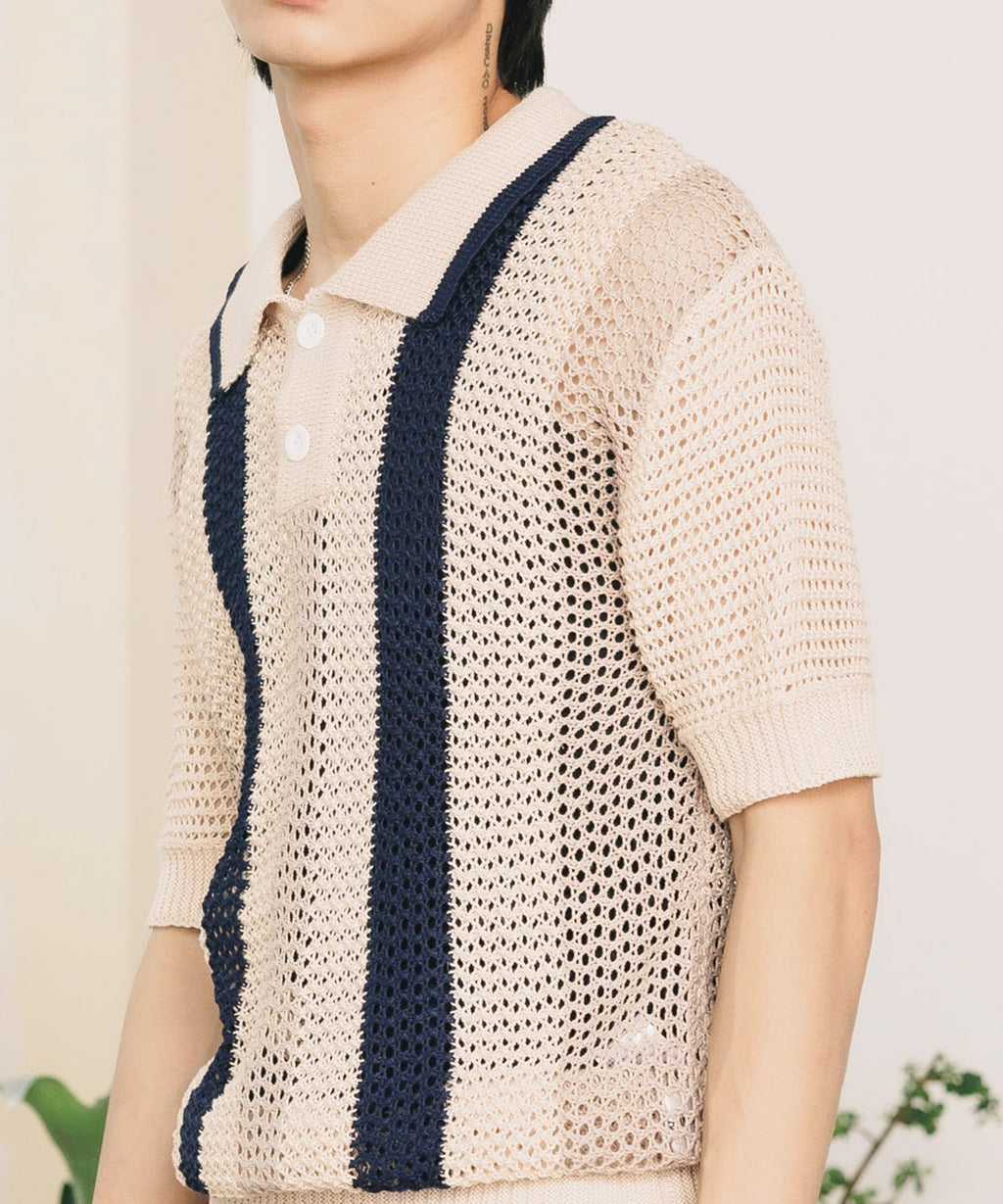 ROOP TOKYO / S/Sメッシュニットポロシャツ