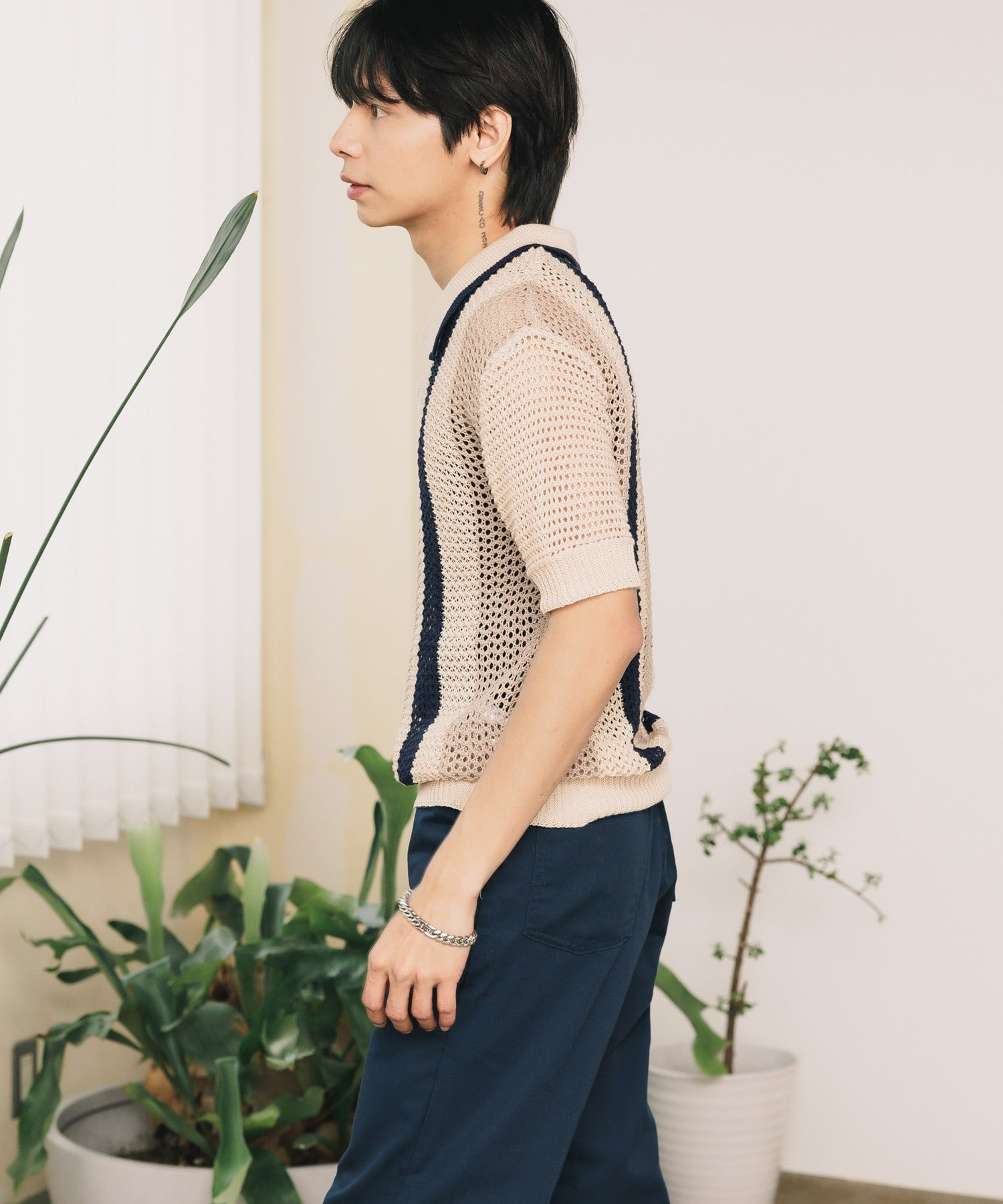 ROOP TOKYO / S/Sメッシュニットポロシャツ