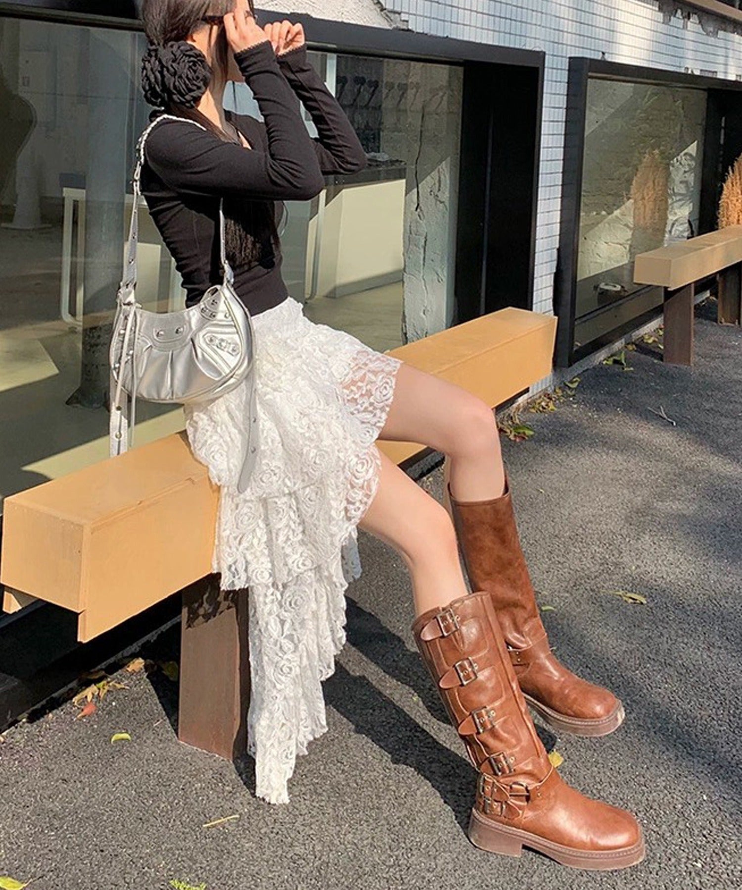 Chick / アシンメトリーフリルスカート