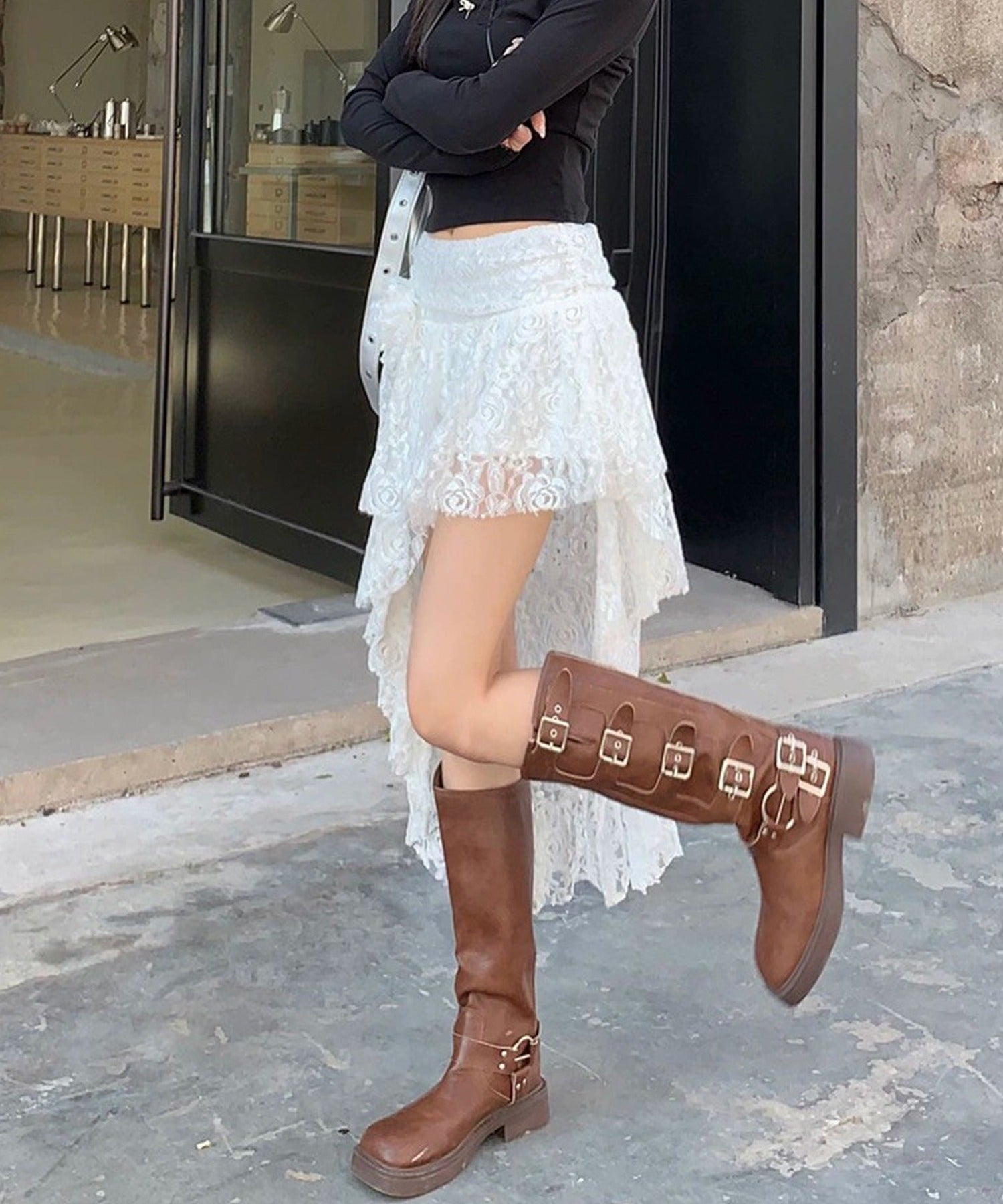 Chick / アシンメトリーフリルスカート