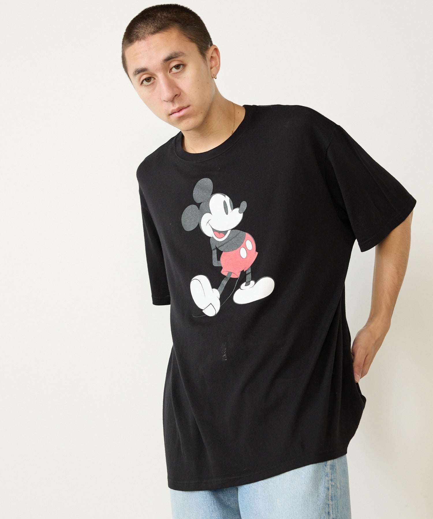 GAUZE TEE - Mickey print -