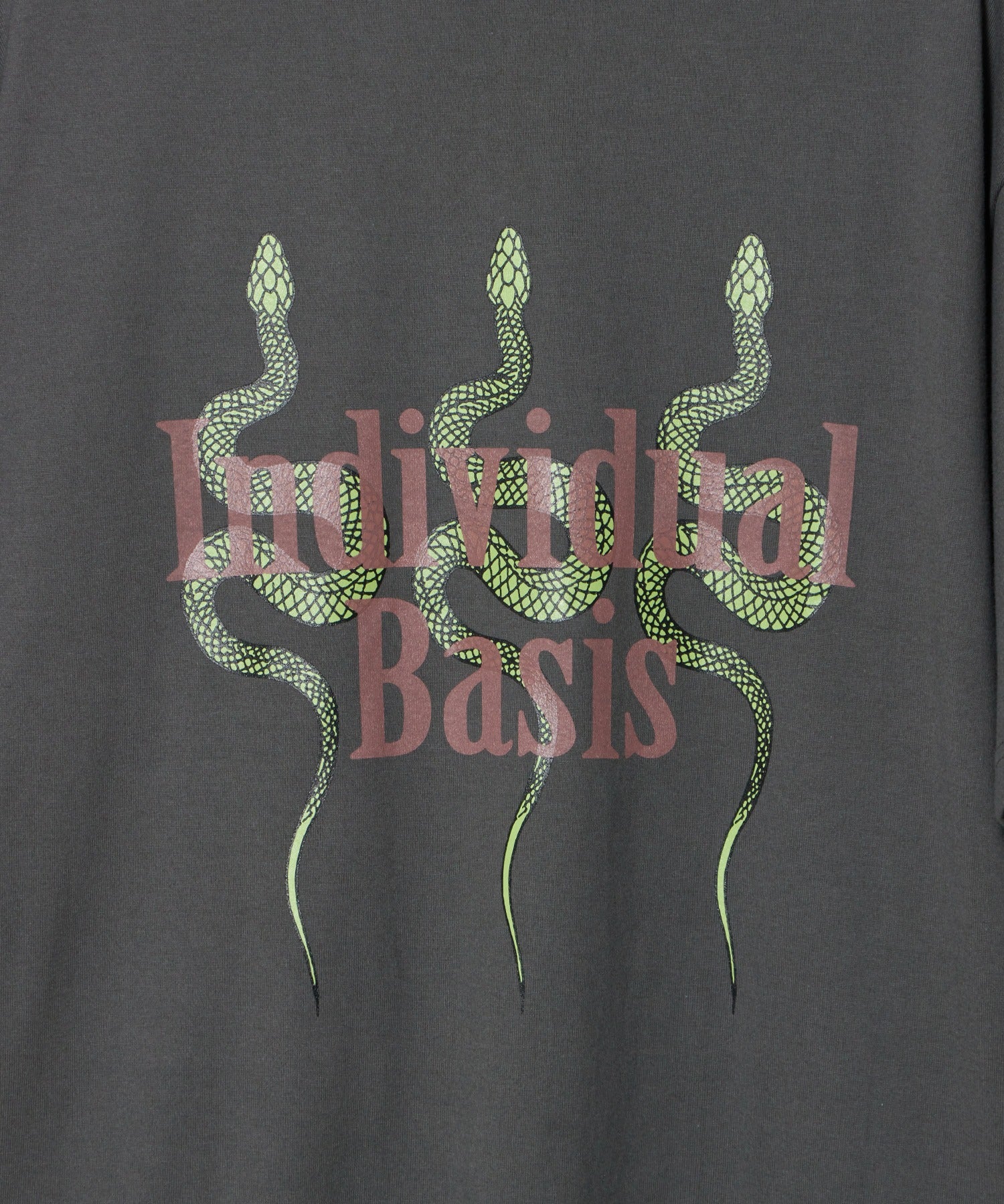 DROP SHOULDER "INDIVIDUAL BASIS" SNAKE LOGO TEE