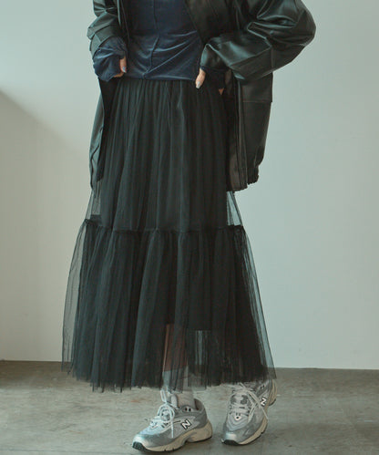 AO.2 / Tiered tulle skirt ティアードチュールスカート