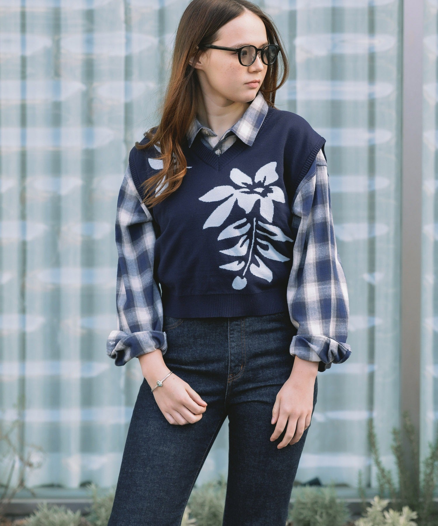 SEA LA VIEW / ジャガードニットベスト