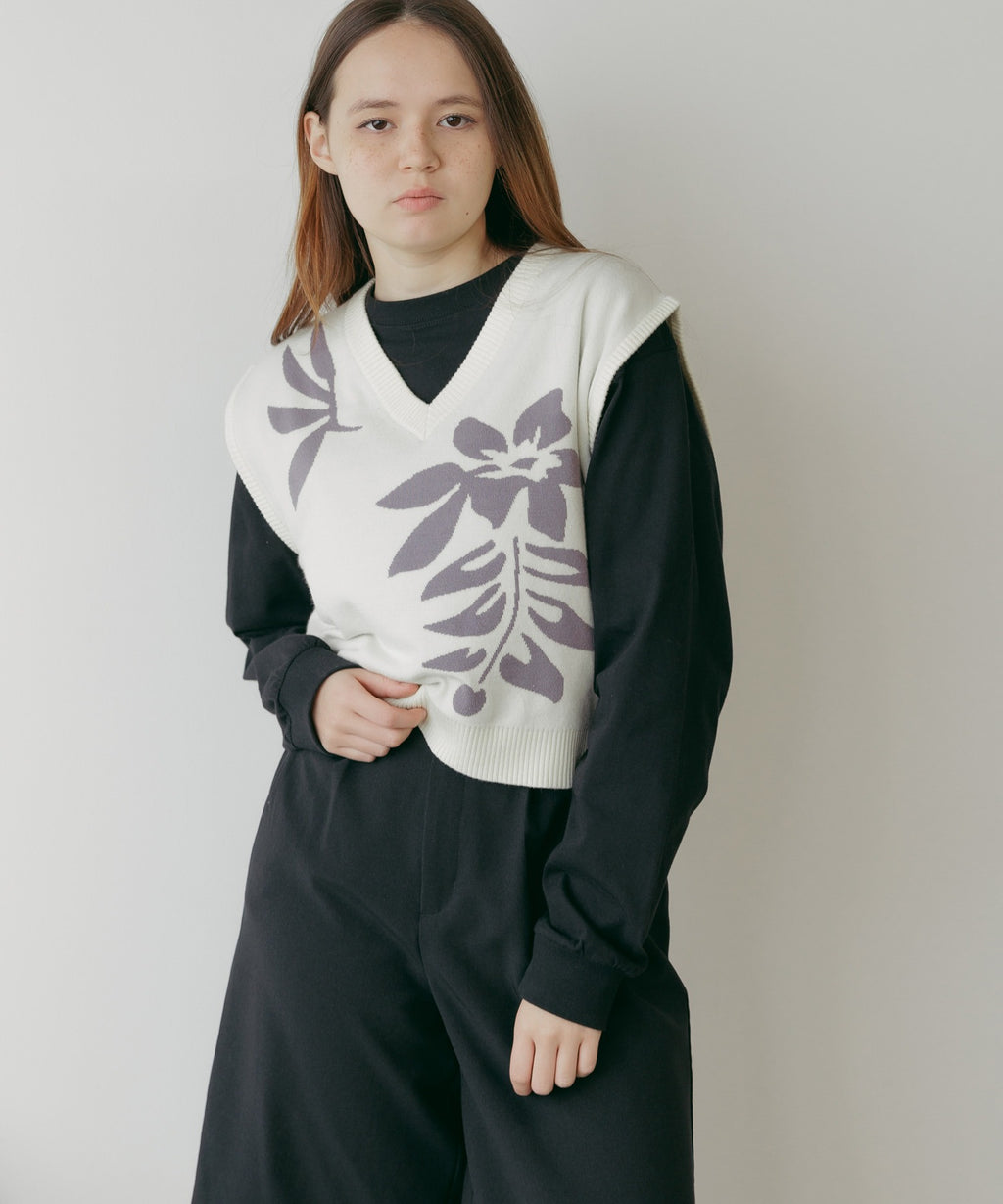 SEA LA VIEW / ジャガードニットベスト