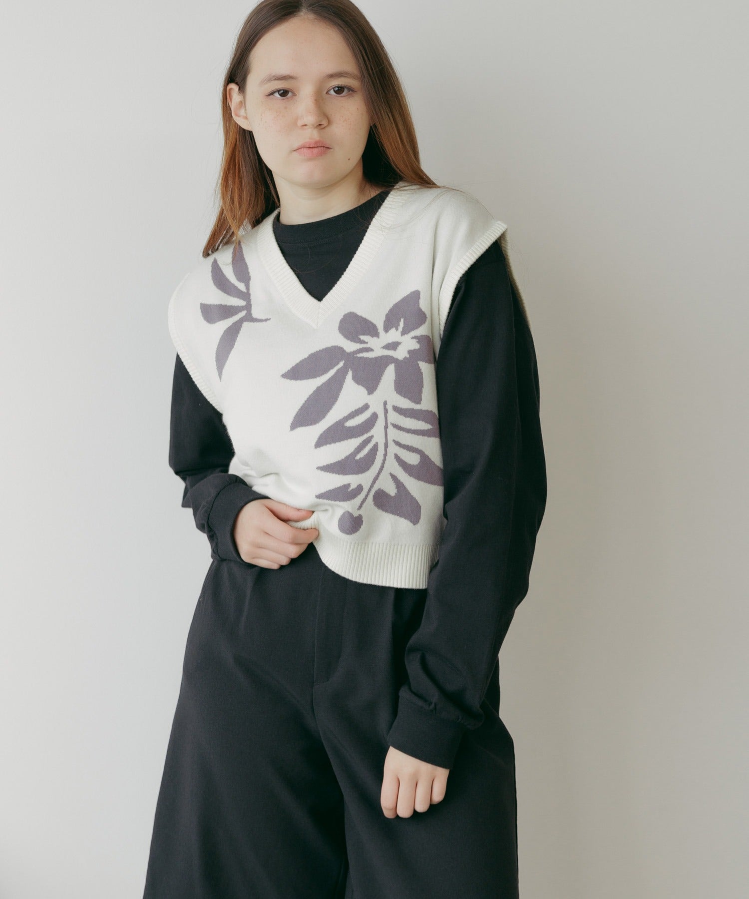 SEA LA VIEW / ジャガードニットベスト