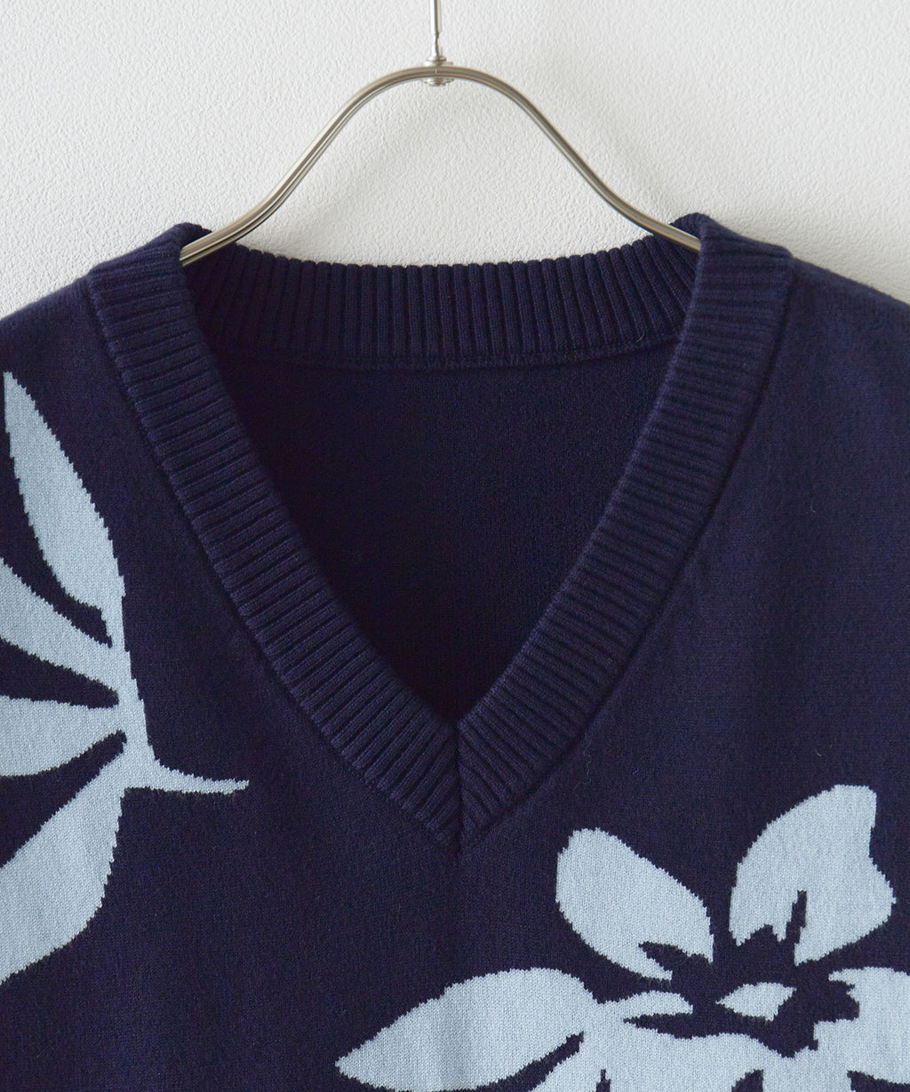 SEA LA VIEW / ジャガードニットベスト