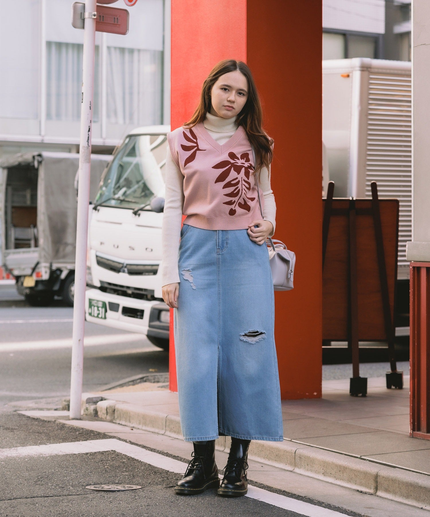 SEA LA VIEW / ジャガードニットベスト