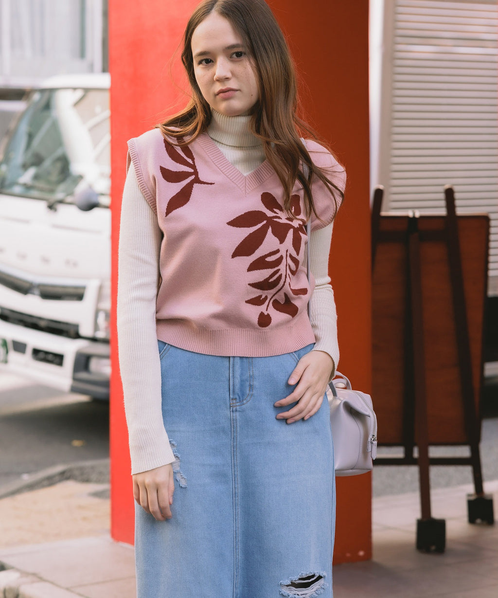 SEA LA VIEW / ジャガードニットベスト