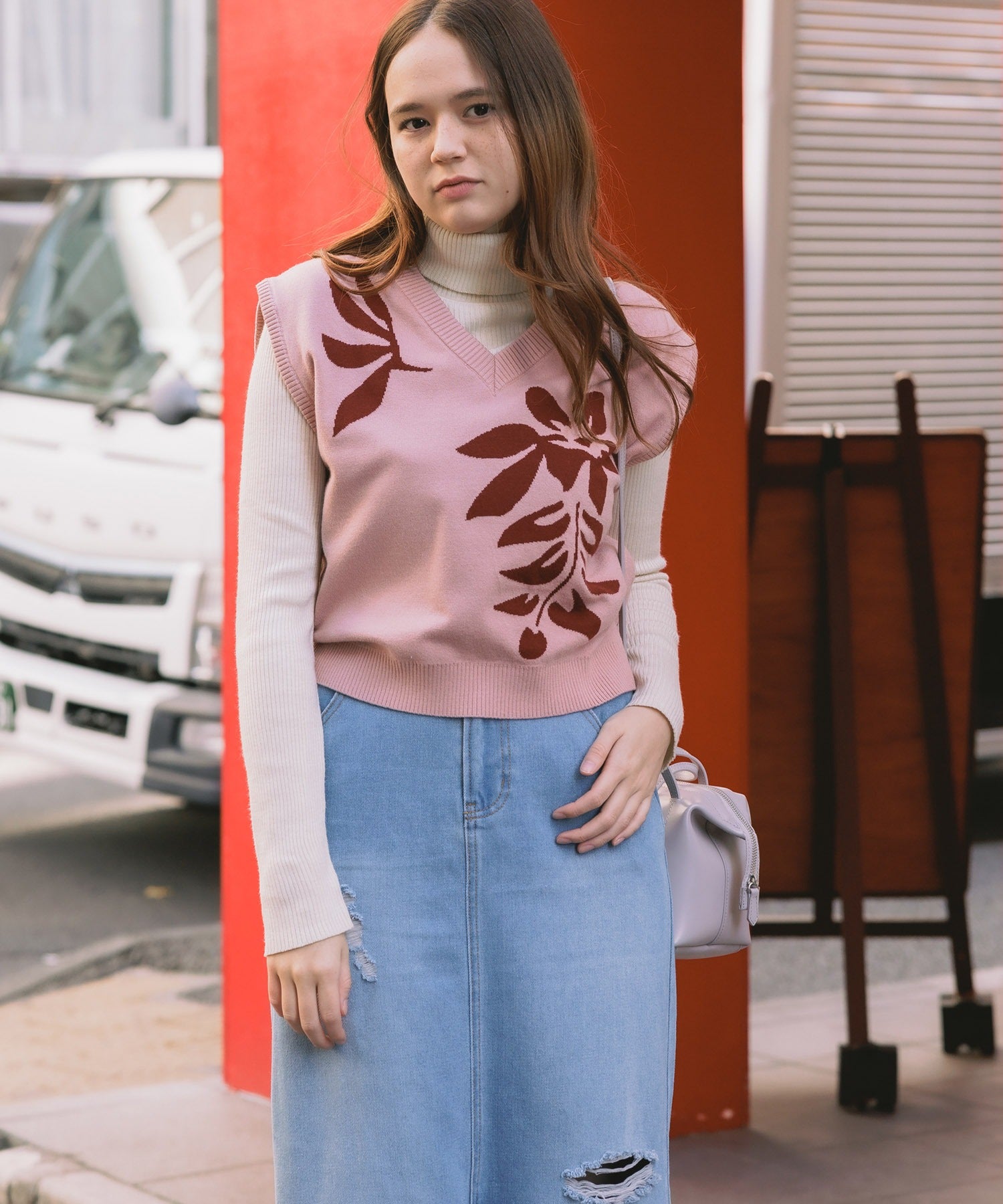 SEA LA VIEW / ジャガードニットベスト