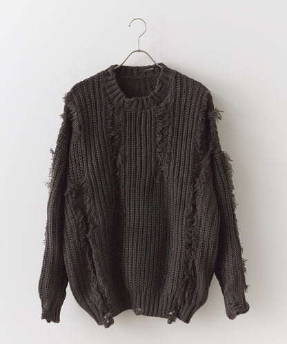 Chick / Fringe damage knit フリンジダメージニット