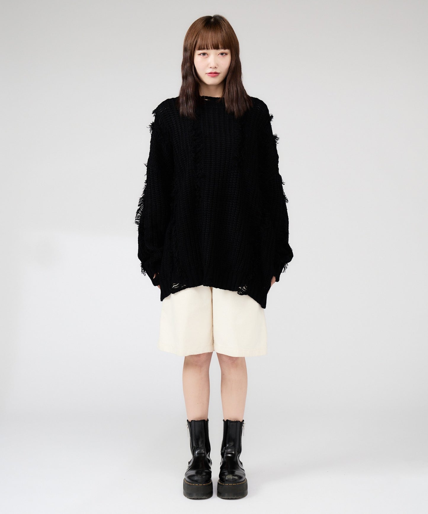 Chick / Fringe damage knit フリンジダメージニット