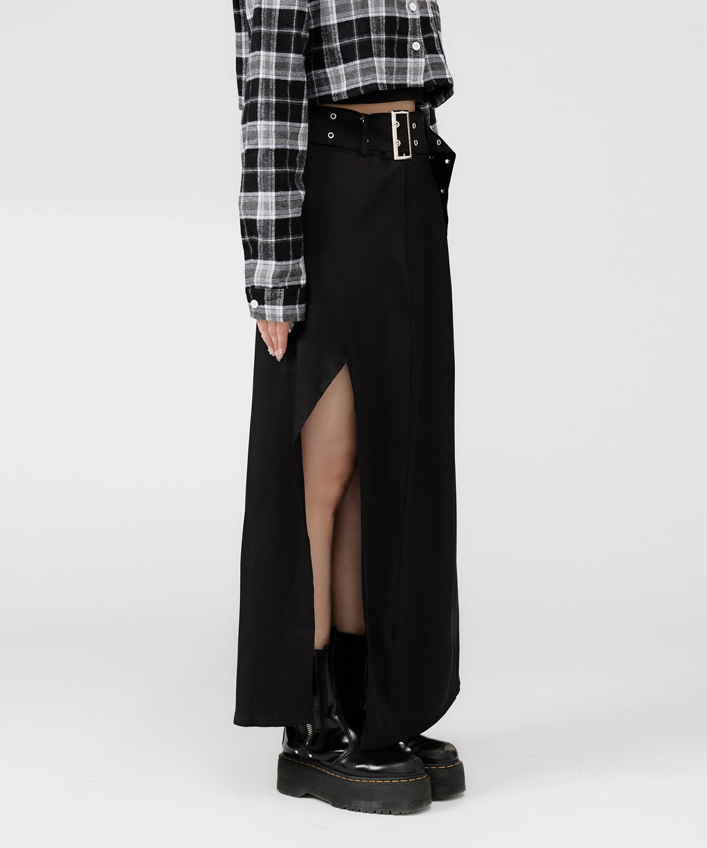 Chick / Wide Belt Slt Skirt  ワイドベルトスリットスカート