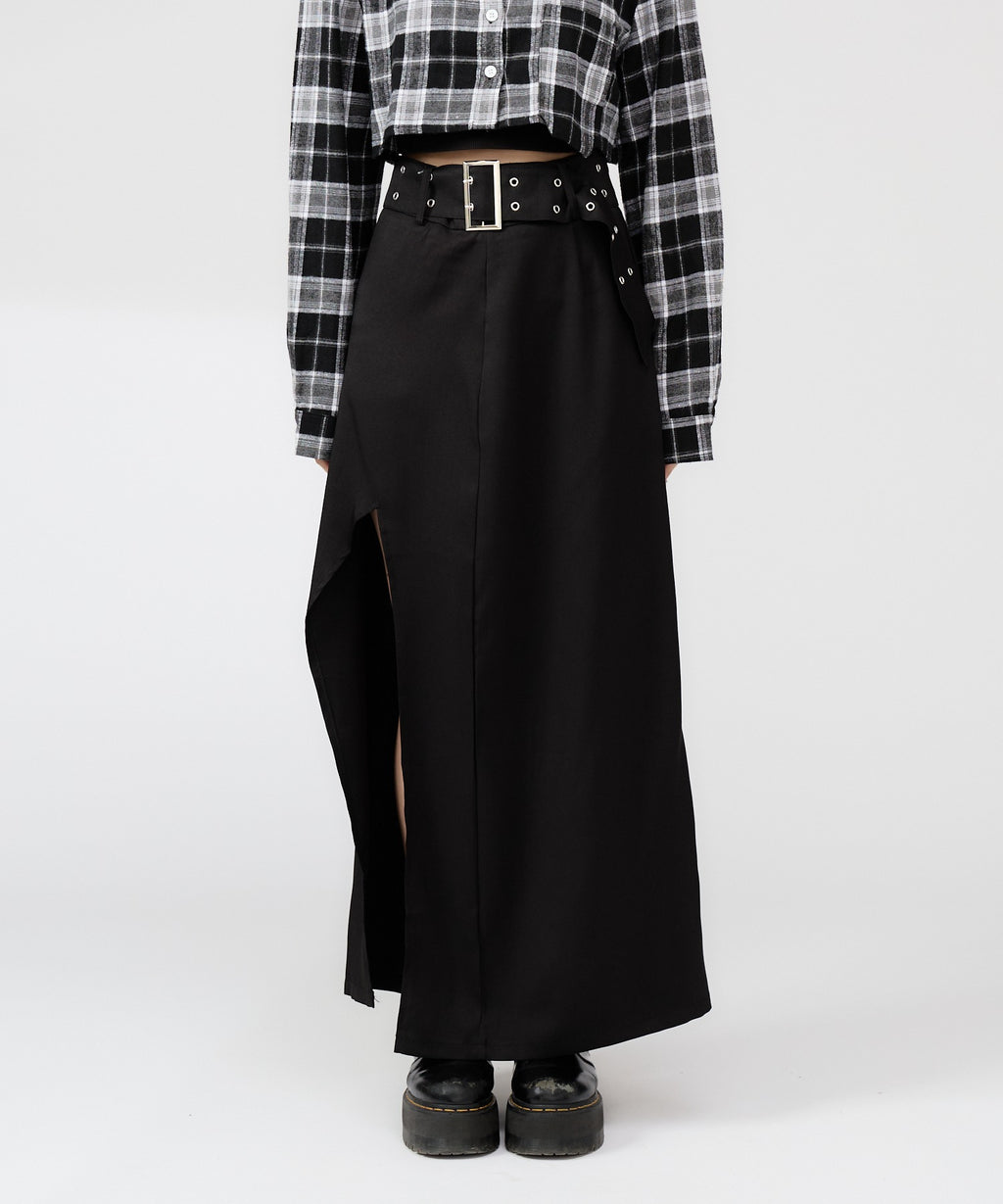 Chick / Wide Belt Slt Skirt  ワイドベルトスリットスカート